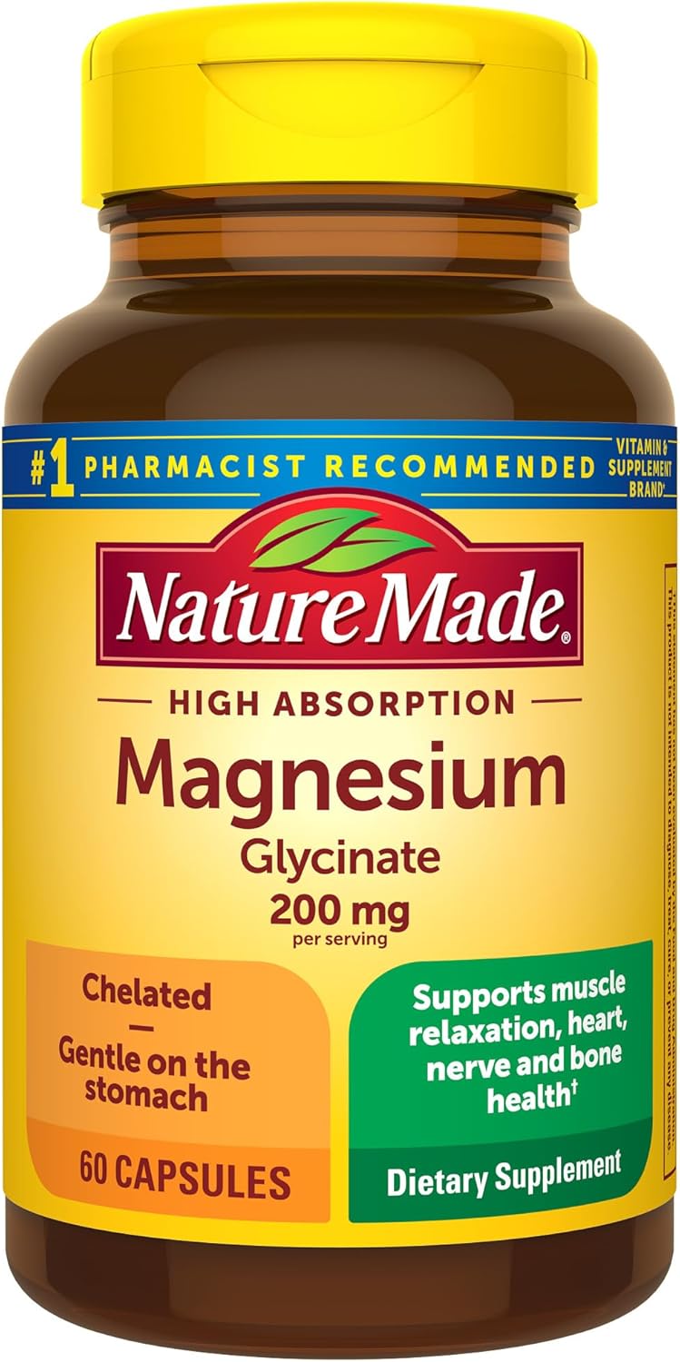 High Absorption Magnesium Glycinate 200 mg Capsules